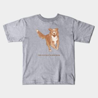 cute nova scotia duck tolling retriever dog Kids T-Shirt